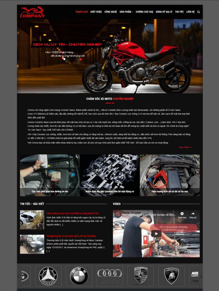 Mẫu website ô tô, xe máy 015