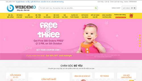 Mẫu website thời trang 038
