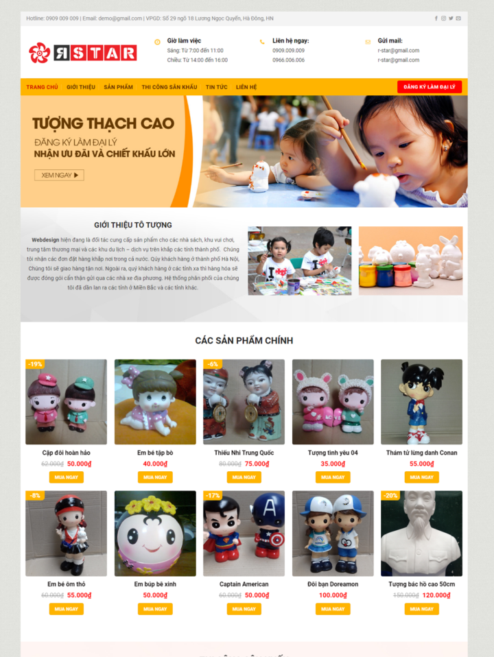 Mẫu website đồ chơi trẻ em 001
