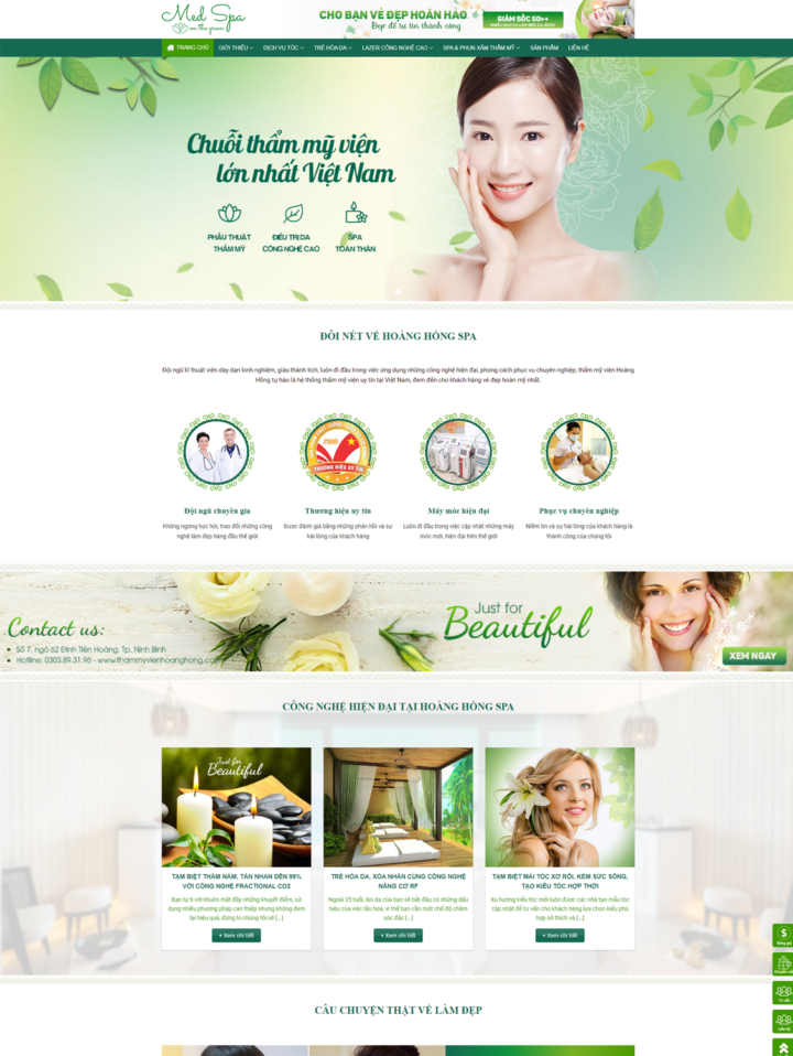 Mẫu website mỹ phẩm 040