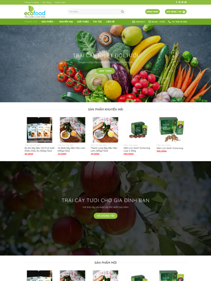 Mẫu website ẩm thực 032