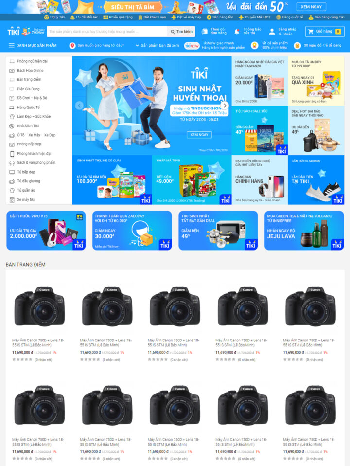 Mẫu website siêu thị 003