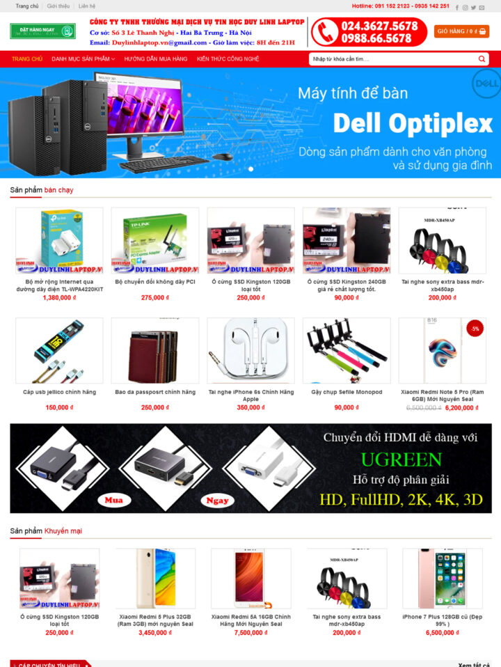 Mẫu website điện thoại 006