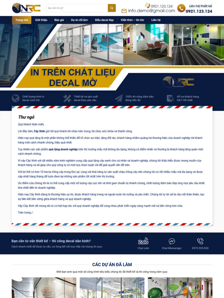 Mẫu website in ấn 007