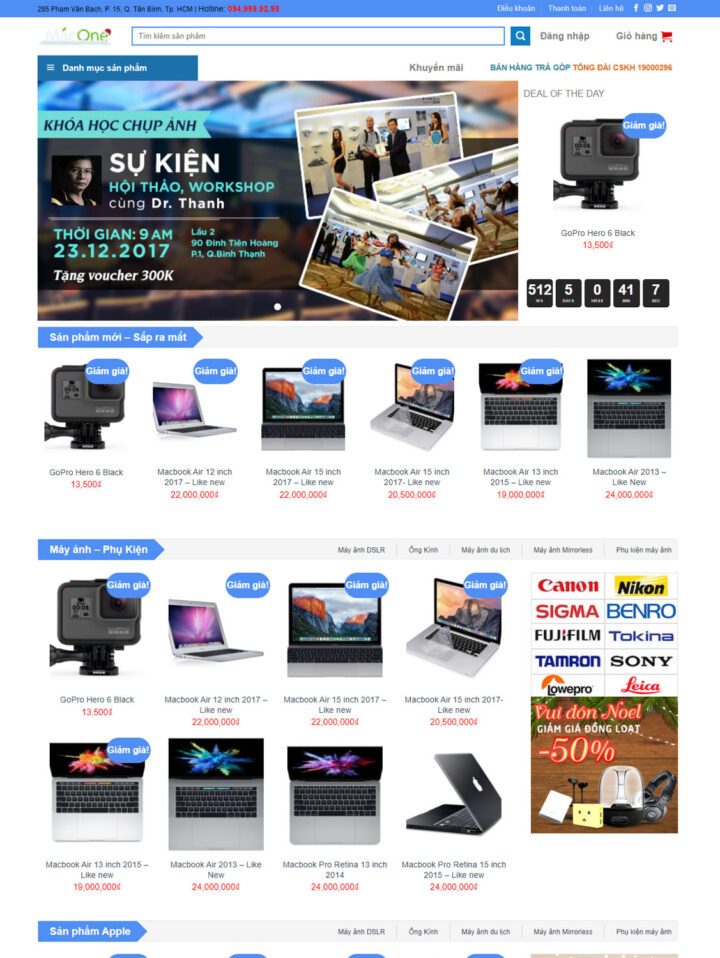 Mẫu website điện thoại 002