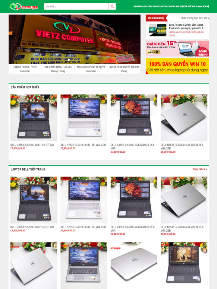 Mẫu website điện thoại 001