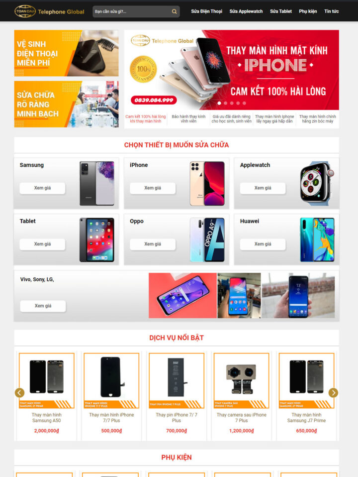 Mẫu website điện thoại 004