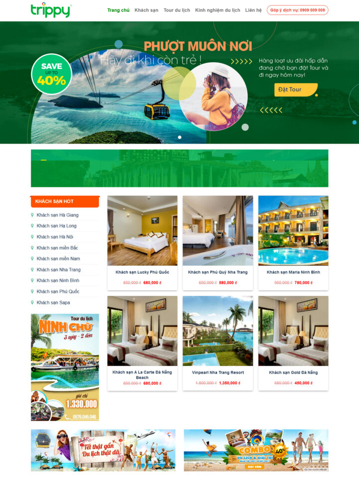 Mẫu website du lịch 006