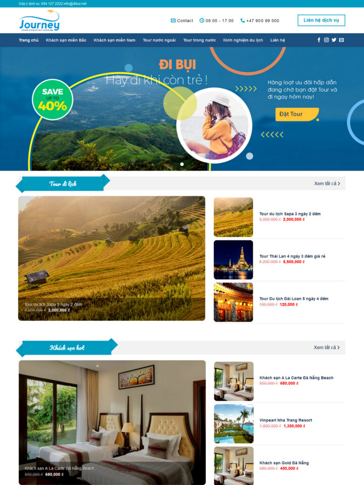 Mẫu website du lịch 018