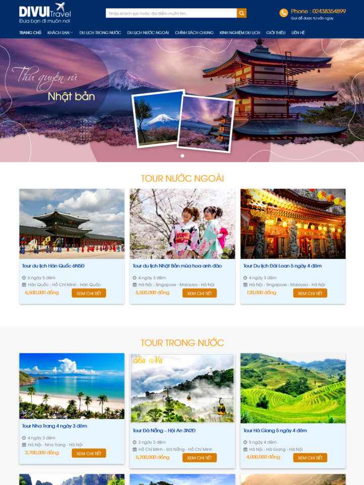 Mẫu website du lịch 019
