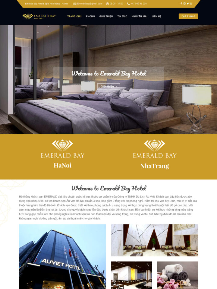 Mẫu website khách sạn 001