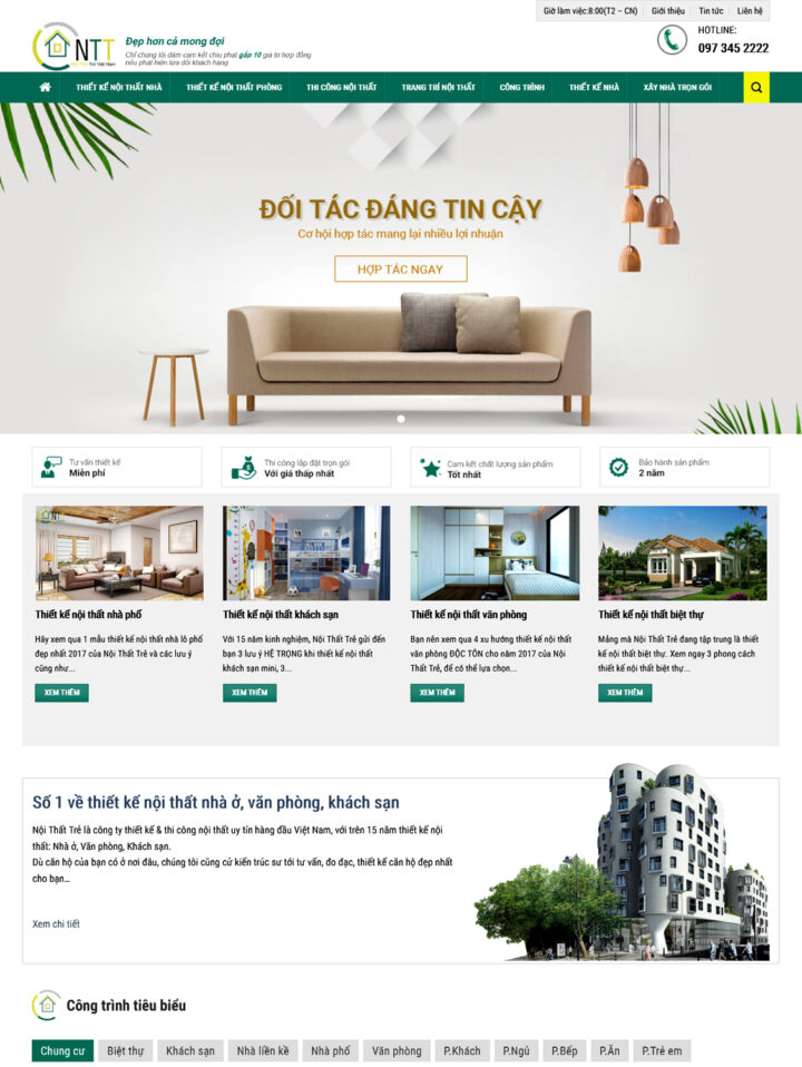 Mẫu website nội thất 008