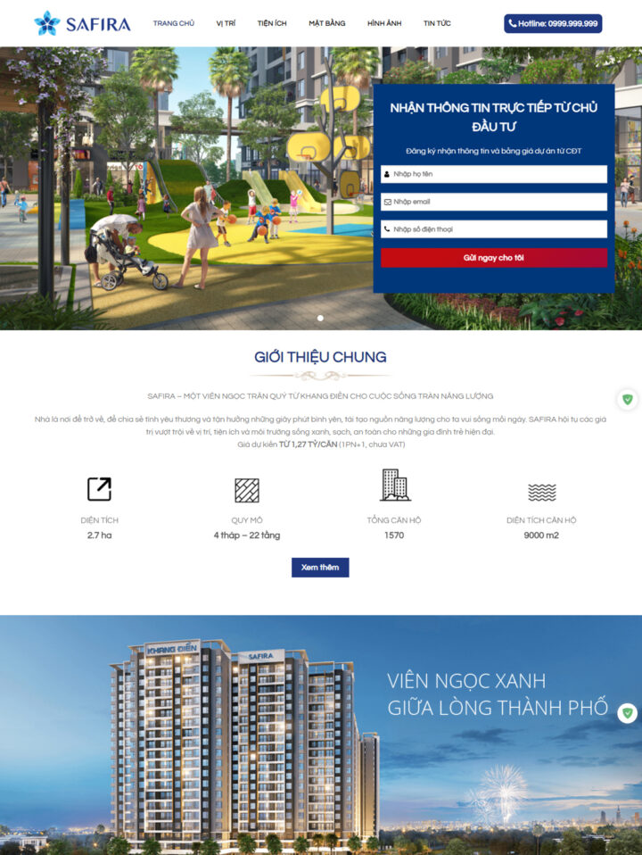 Mẫu Web Bất Động Sản 038