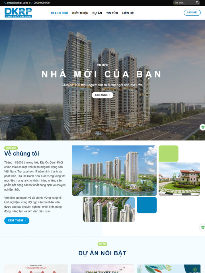 Mẫu Web Bất Động Sản 053
