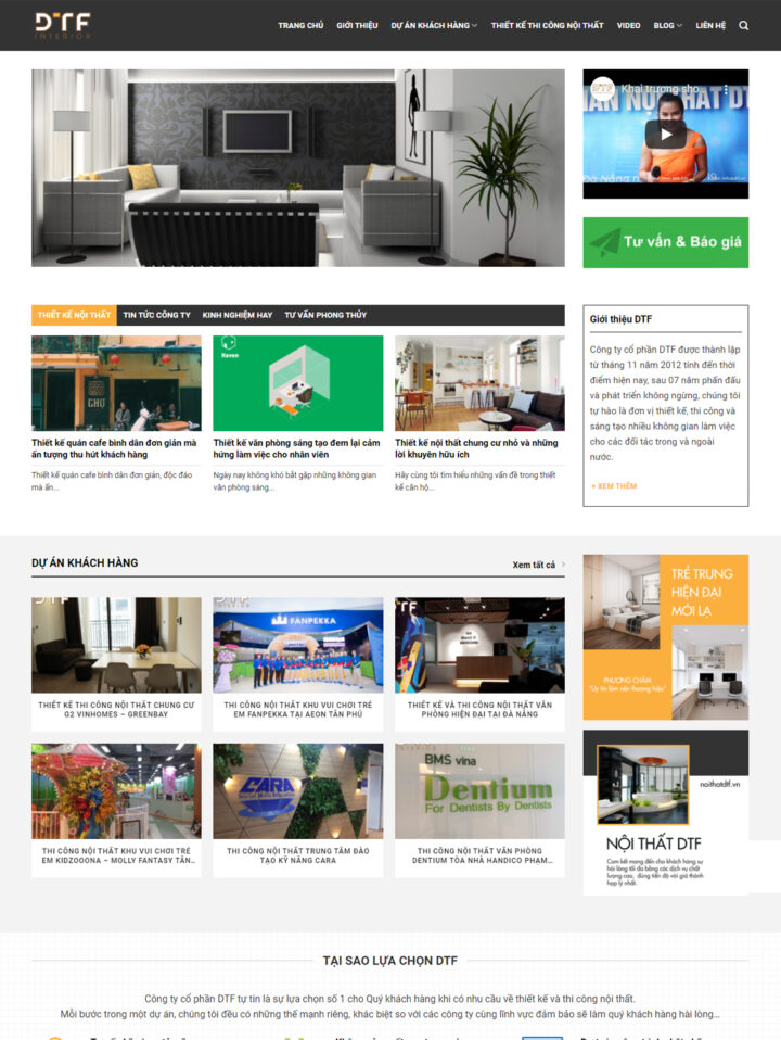 Mẫu website nội thất 020
