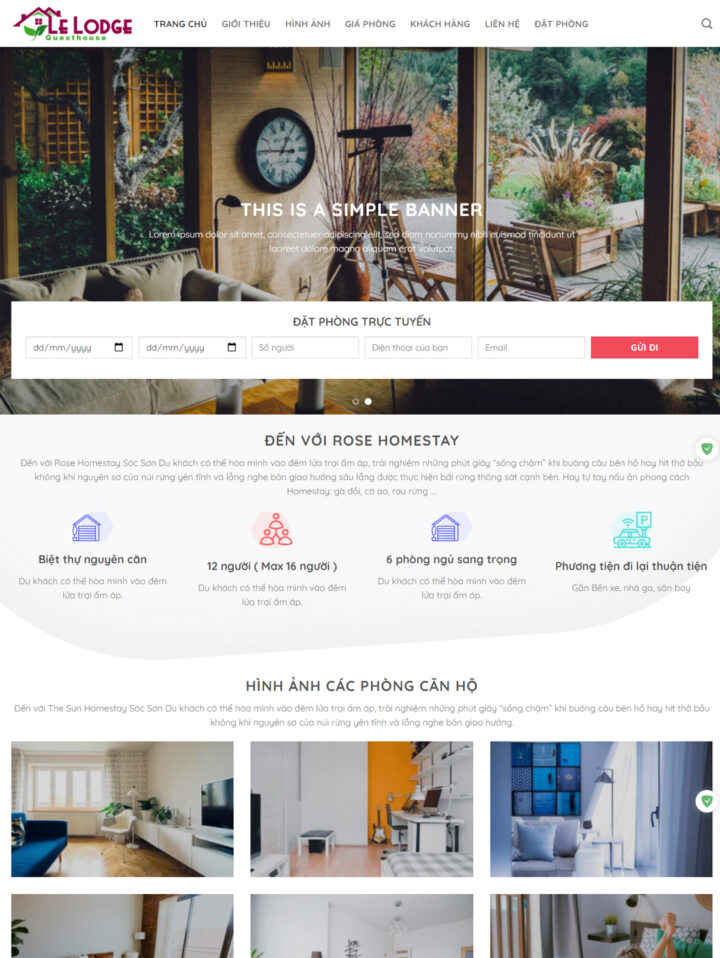Mẫu website khách sạn 004