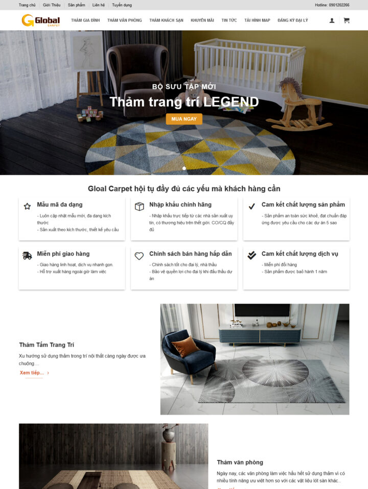 Mẫu website nội thất 101