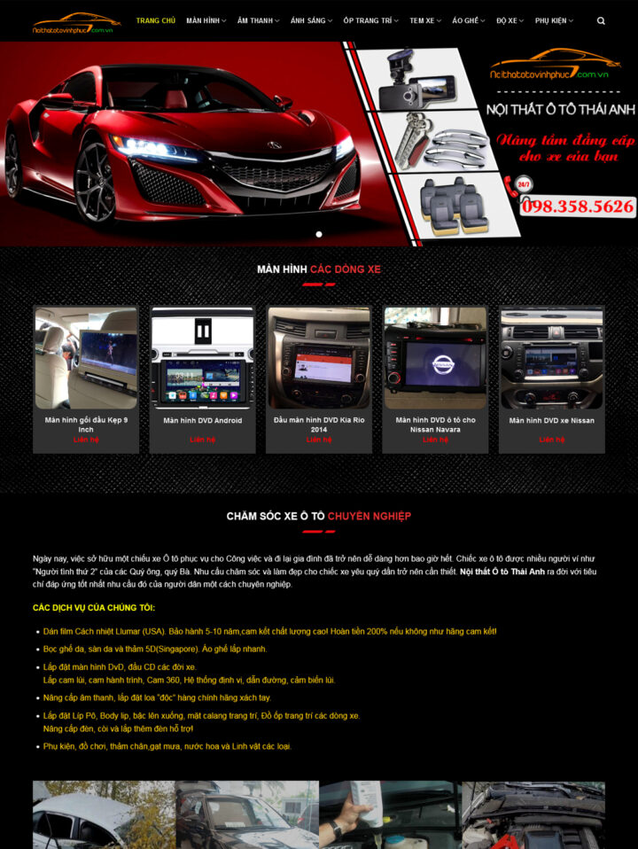 Mẫu website ô tô, xe máy 021