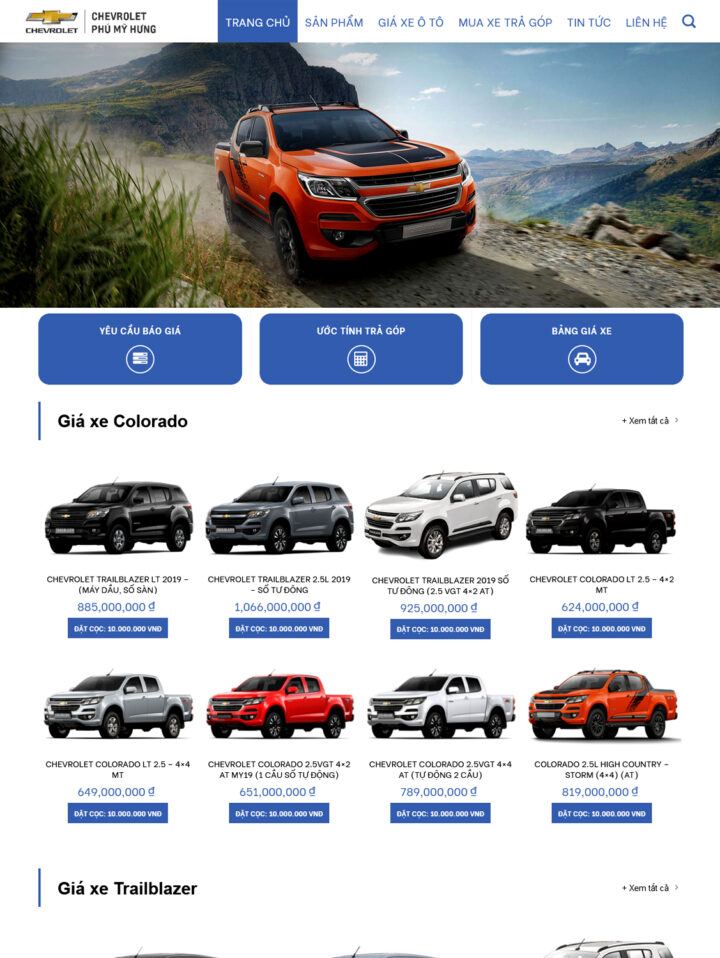 Mẫu website ô tô, xe máy 022
