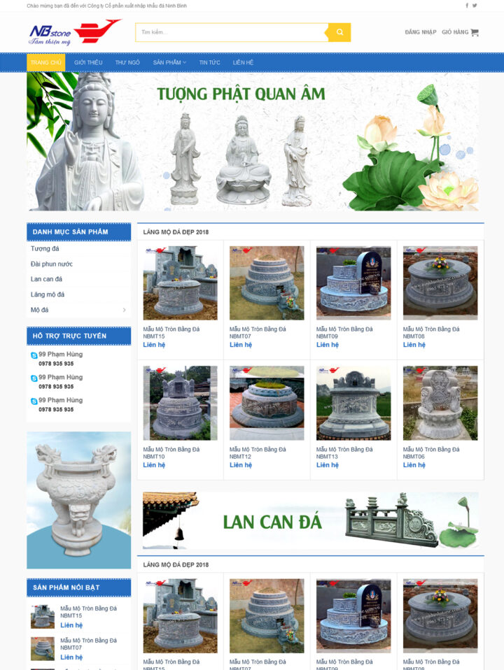 Mẫu website phong thuỷ 006