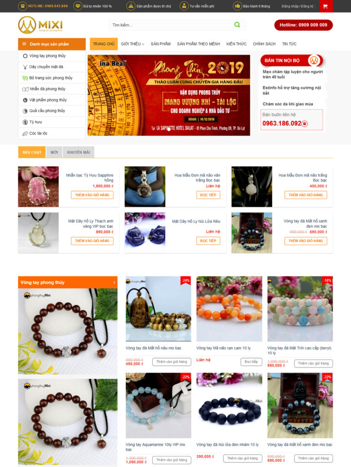 Mẫu website phong thuỷ 007