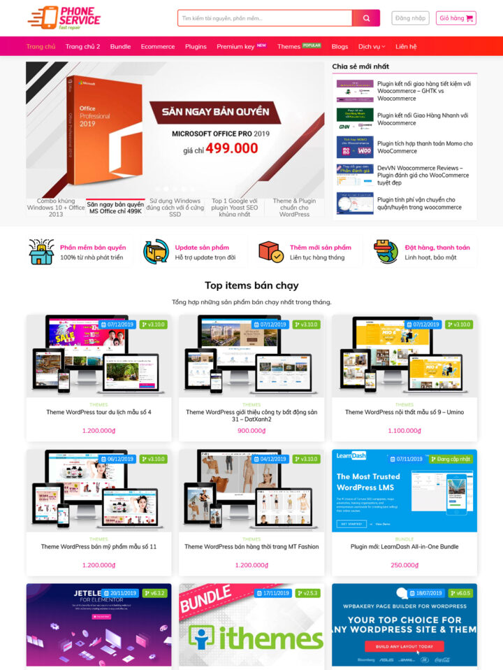 Mẫu website siêu thị 010