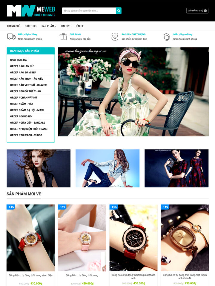 Mẫu website thời trang 045